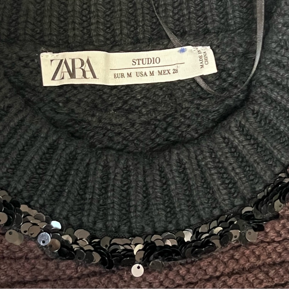 Zara Oversized Patchwork 3D Boyfriend Pullover Sw… - image 7